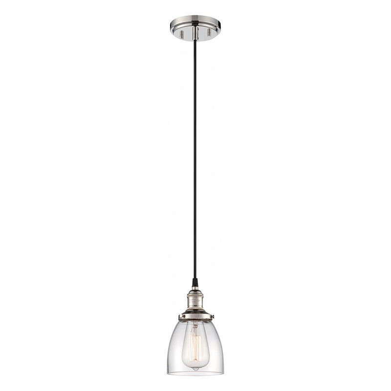 Nuvo Vintage 1-lt 5" Pendant with Clear Glass