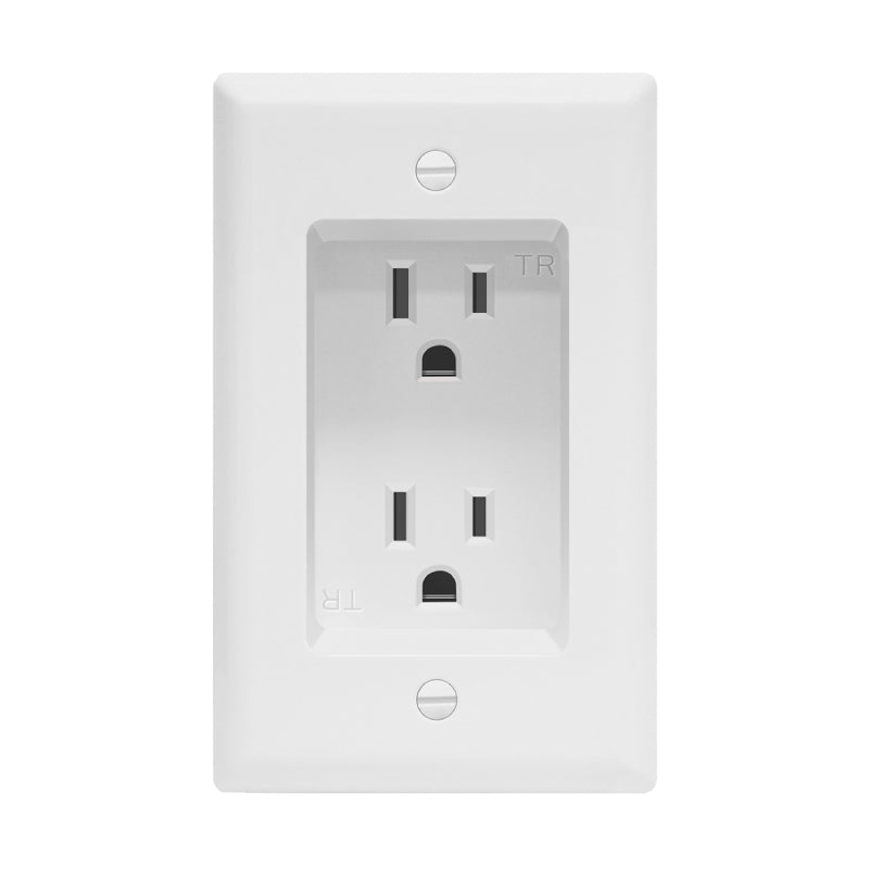 Enerlites 61501-TRRP Recessed Duplex Receptacle, 10-Pack