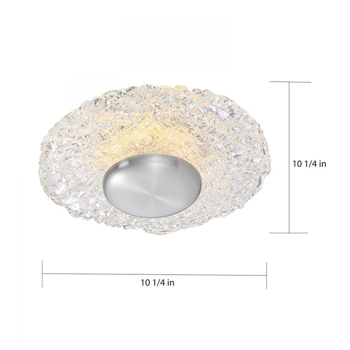 Nuvo Riverbed 1-lt 11" Round Flush Mount