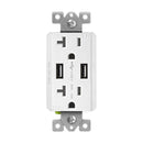 Enerlites 62001-TR2USB-S Dual USB Charger 4A with 20A Tamper-Resistant Duplex Receptacles