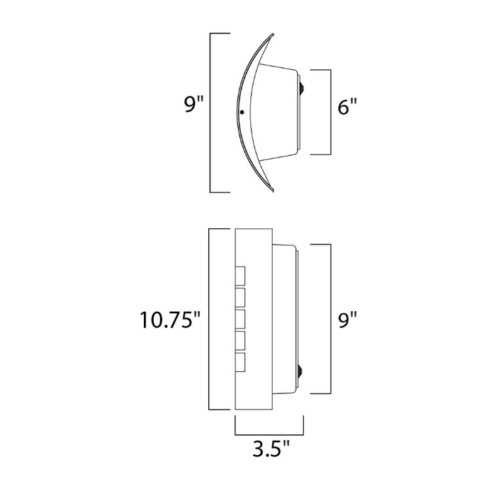 Maxim 64331 View LED E26 1-lt 11" Tall LED Outdoor Wall Sconce