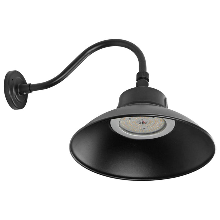 Nuvo 15" Tall 30W/40W/50W, LED Outdoor Gooseneck, Up to 55oo Lumens, 0-10V Dimming, 120-277V