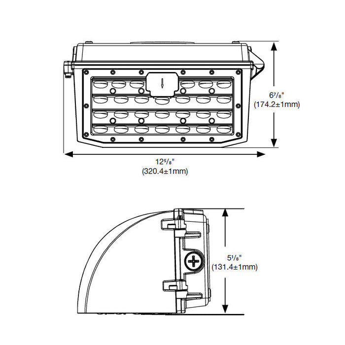 Nuvo 65-672 60W Full Cutoff LED Wall Pack, CCT Selectable