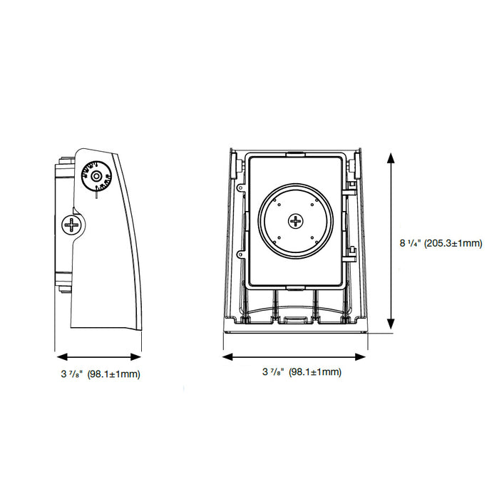 Nuvo 65-678 40W Adjustable LED Wall Pack, CCT Selectable