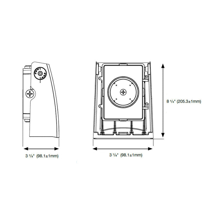 Nuvo 65-677 28W Adjustable LED Wall Pack, CCT Selectable