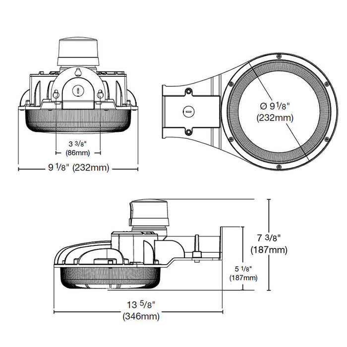 Nuvo 40W LED Area Light with Photocell, CCT Selectable