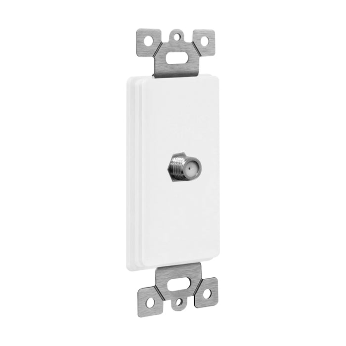 Enerlites 6505 Enerlites Molded-in Voice And Audio/Video Single F-Type Connector Wall Jack Female to Female, 10-Pack