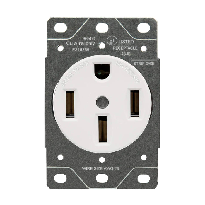 Enerlites 66500 Industrial Grade Flush Mount Receptacle