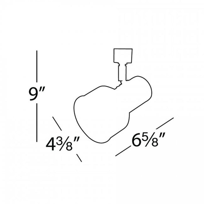 WAC LTK-703 100W Line Voltage Track Head, L Track