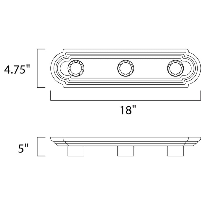Maxim 7123 Essentials 3-lt 18" Bath Vanity