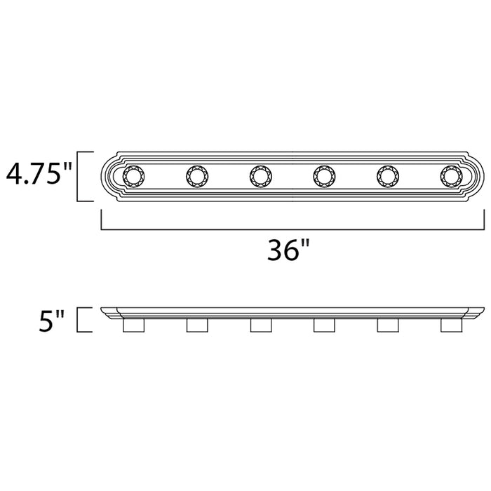 Maxim 7126 Essentials 6-lt 36" Bath Vanity