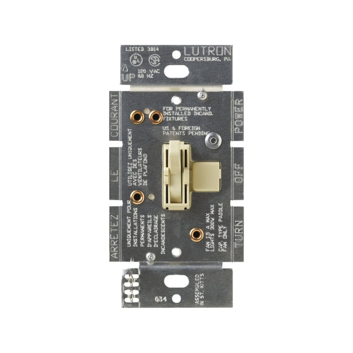 Lutron AY2-LFSQ Ariadni Single-Pole Dual 1.5A Fan Control / 300W Incandescent Dimmer