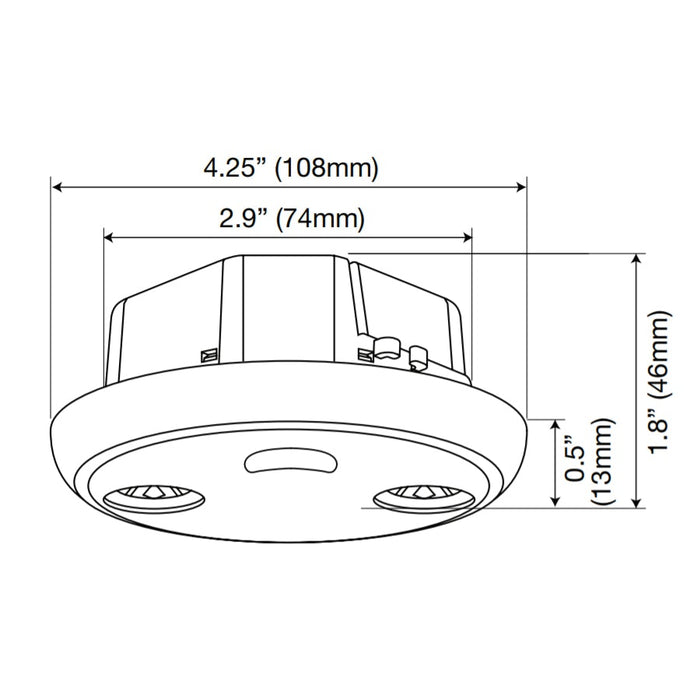 Wattstopper LMUC-100-2 Digital Ultrasonic Ceiling Mount Occupancy Sensor