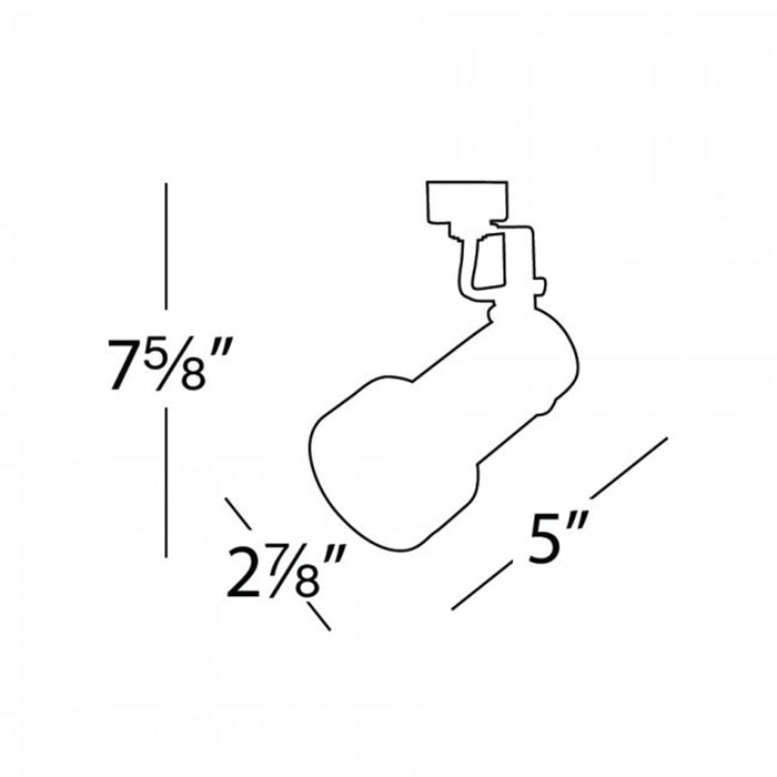 WAC JTK-725 60W Line Voltage Track Head, J/J2 Track