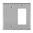 Enerlites 770131 2-Gang Combination Blank and Decorator/GFCI Wall Plates, 10-Pack