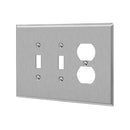 Enerlites 771221O 3-Gang Combination Two Toggles and Duplex Receptacle Metal Wall Plates, 10-Pack