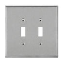 Enerlites 7712O 2-Gang Over Size Toggle Switch Metal Wall Plates, 10-Pack