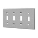 Enerlites 7714 Toggle 4-Gang Toggle Switch Metal Wall Plates, 10-Pack