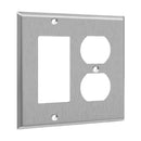 Enerlites 772131 2-Gang Combination Duplex Receptacle and Decorator/GFCI Metal Wall Plates, 10-Pack