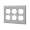 Enerlites 7723 3-Gang Duplex Receptacle Metal Wall Plates, 10-Pack
