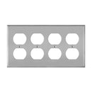 Enerlites 7724 4-Gang Duplex Receptacle Metal Wall Plates, 10-Pack