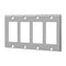 Enerlites 7734 4-Gang Decorator/GFCI Metal Wall Plates, 10-Pack