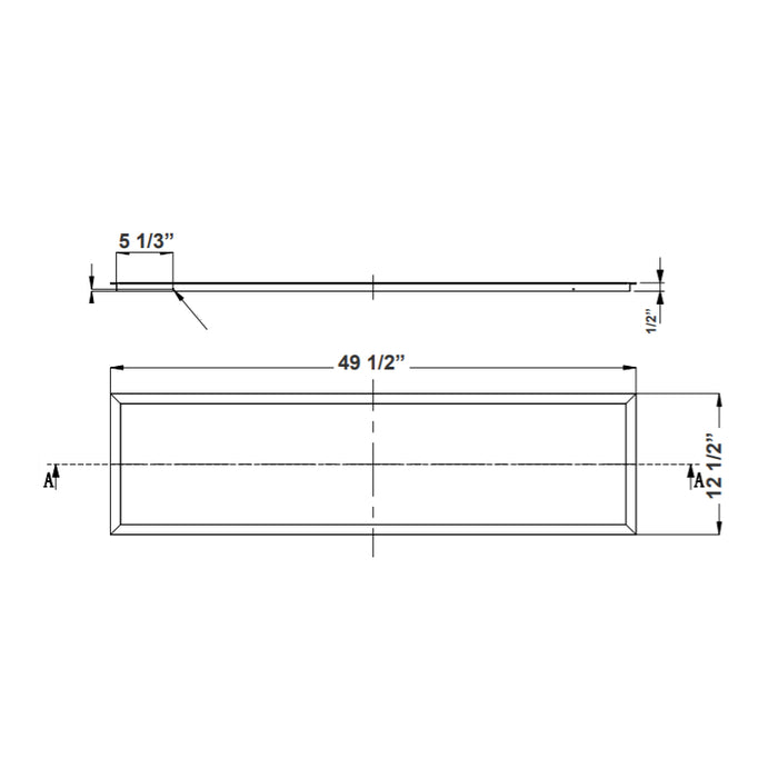 Westgate LPNG-RMK-1X4 Recessed Mounting Flange Kit For 1X4 Panel