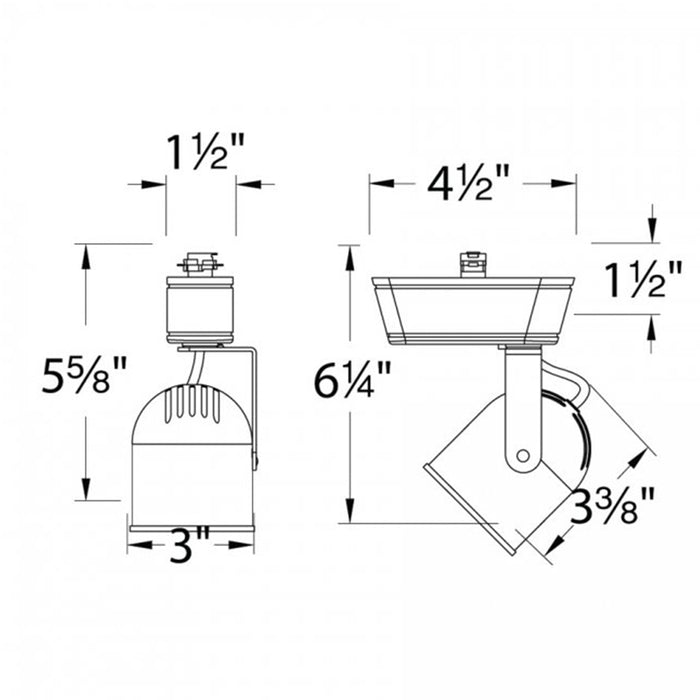 WAC JHT-808LED J/J2 Track 8W LED Low Voltage Track Head