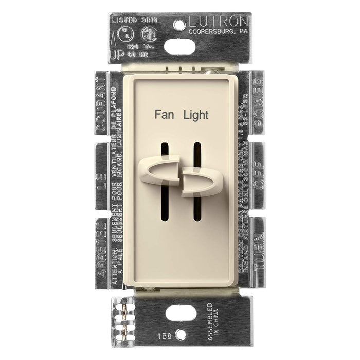Lutron S2-LF Skylark Single Pole 2.5A Fan Control/ 300W Incandescent Dimmer - Multiple Fans