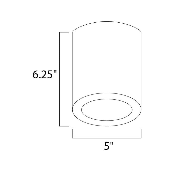 Maxim 86104 Lightray LED 1-lt 5" LED Outdoor Flush Mount