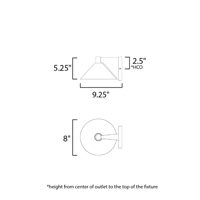Maxim 86141 Conoid LED 1-lt 8" LED Outdoor Wall Sconce