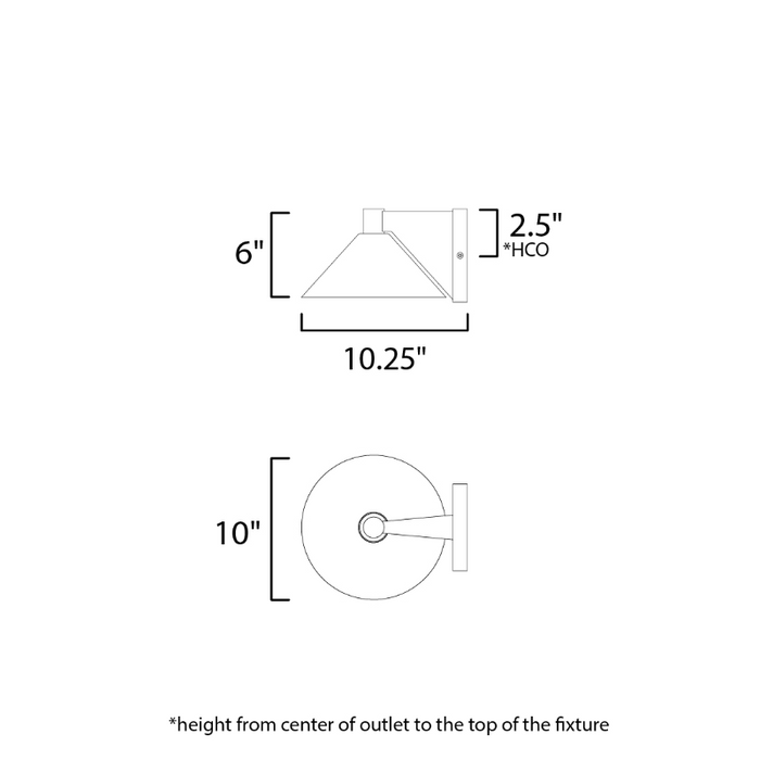 Maxim 86143 Conoid LED 1-lt 10" LED Outdoor Wall Sconce