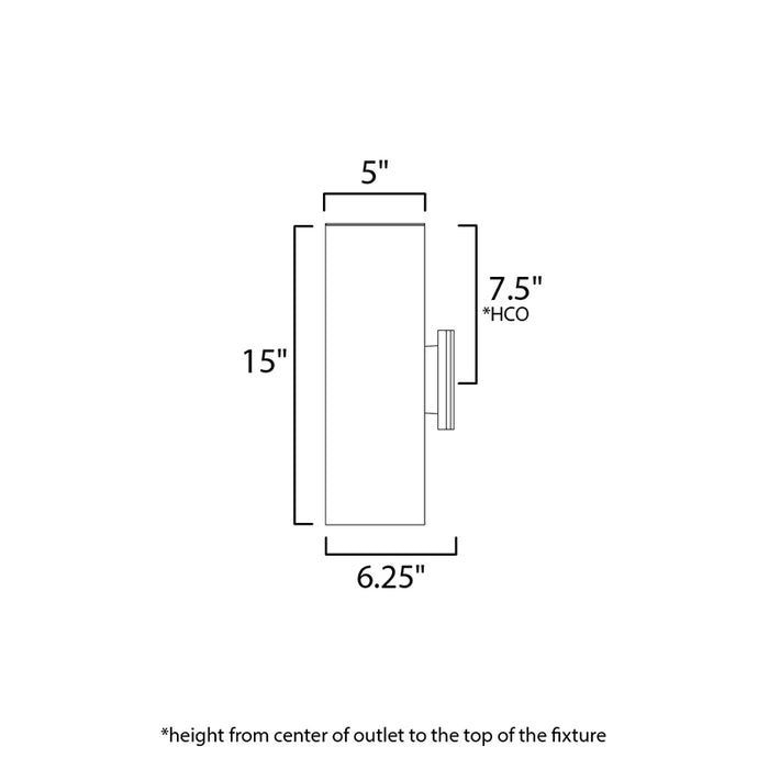 Maxim 86403 Outpost 2-lt 15" Tall LED Outdoor Wall Sconce