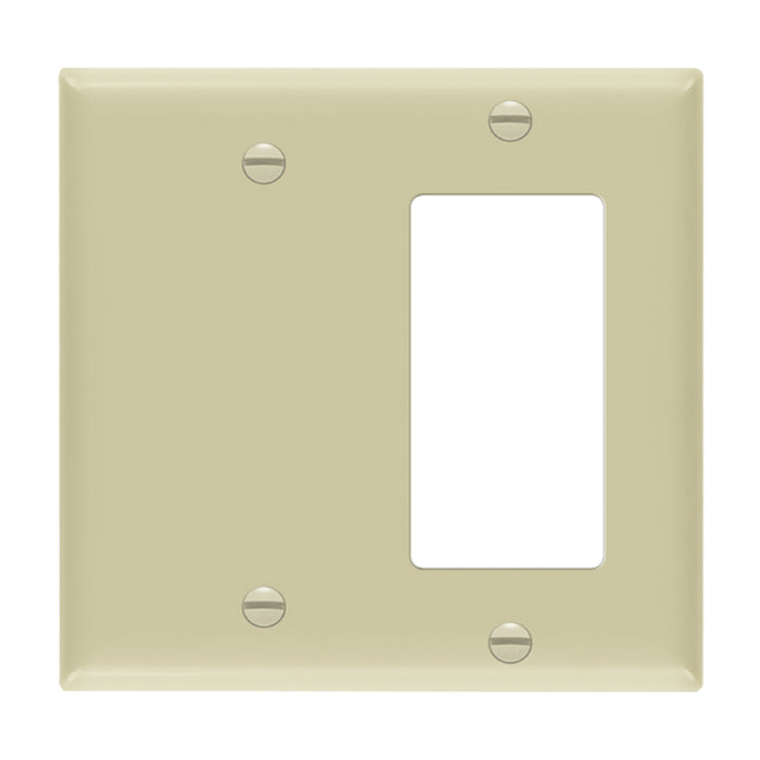 Enerlites 880131 2-Gang Blank and Decorator/GFCI Wall Plates, 10-Pack