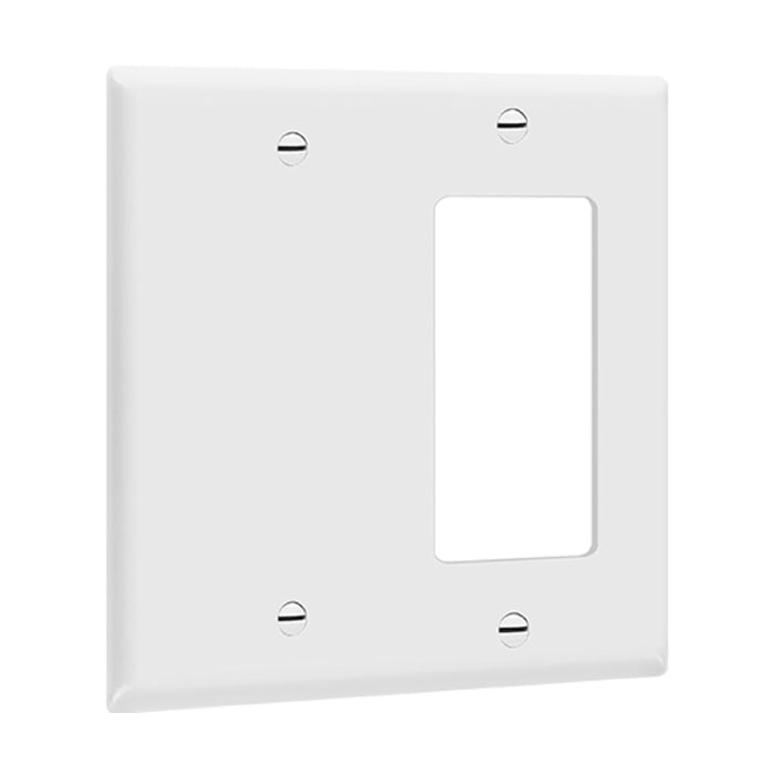 Enerlites 880131 2-Gang Blank and Decorator/GFCI Wall Plates, 10-Pack