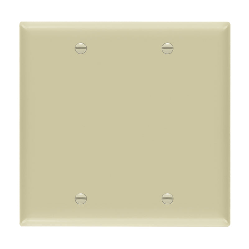 Enerlites 8802M 2-Gang Mid Size Blank Cover Wall Plate, 10-Pack