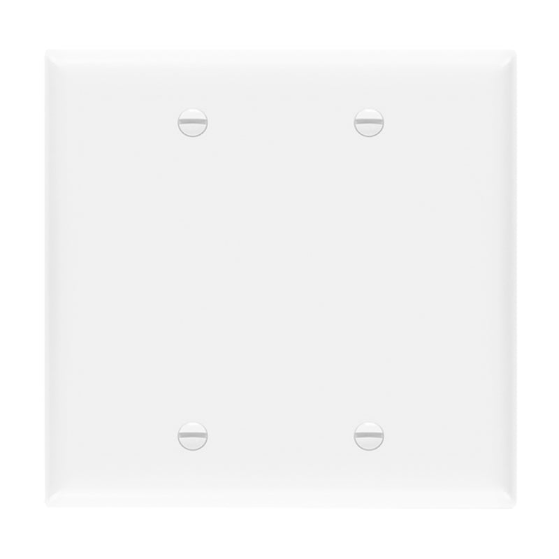Enerlites 8802M 2-Gang Mid Size Blank Cover Wall Plate, 10-Pack