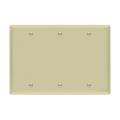 Enerlites 8803 3-Gang Blank Cover Wall Plate, 10-Pack