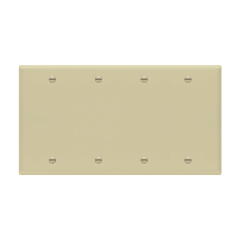 Enerlites 8804 4-Gang Blank Cover Wall Plate, 10-Pack