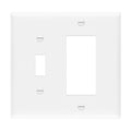 Enerlites 881131M 2-Gang Mid Size Toggle and Decorator/GFCI Wall Plate, 10-Pack