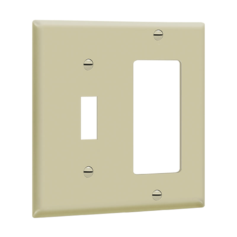 Enerlites 881131 2-Gang Toggle and Decorator/GFCI Wall Plate, 10-Pack