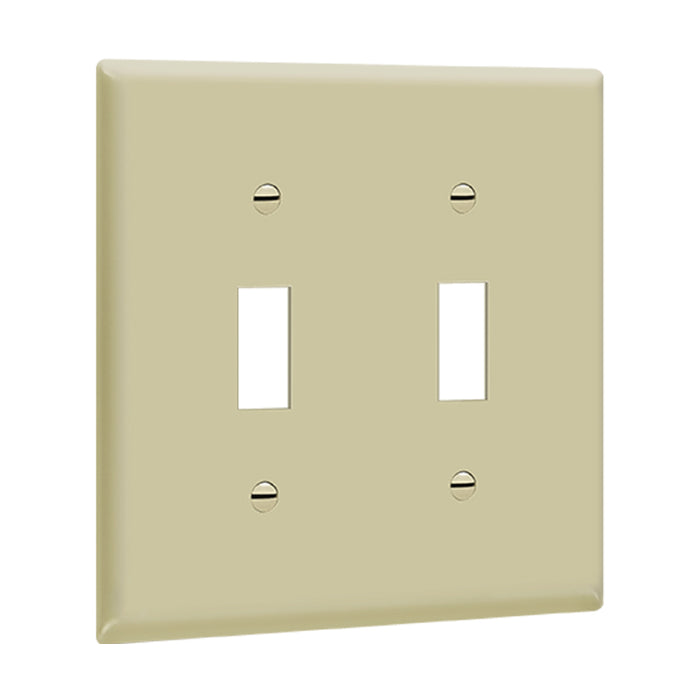 Enerlites 8812 2-Gang Toggle Switch Wall Plate, 10-Pack