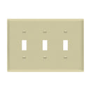 Enerlites 8813M 3-Gang Mid Size Toggle Switch Wall Plate, 10-Pack