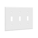 Enerlites 8813 3-Gang Toggle Switch Wall Plate, 10-Pack