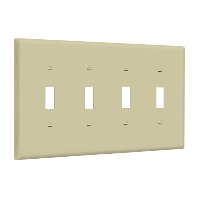 Enerlites 8814M 4-Gang Toggle Switch Wall Plate, 10-Pack