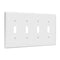 Enerlites 8814M 4-Gang Toggle Switch Wall Plate, 10-Pack