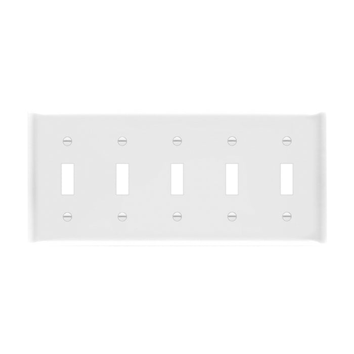 Enerlites 8815M 5-Gang Toggle Switch Wall Plate, 10-Pack