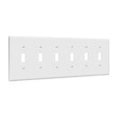 Enerlites 8816M 6-Gang Toggle Switch Wall Plate, 10-Pack