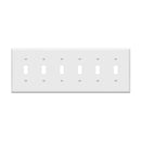 Enerlites 8816M 6-Gang Toggle Switch Wall Plate, 10-Pack