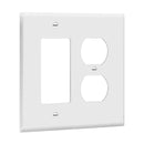 Enerlites 882131M 2-Gang Mid Size Duplex Receptacle and Decorator/GFCI Wall Plate, 10-Pack